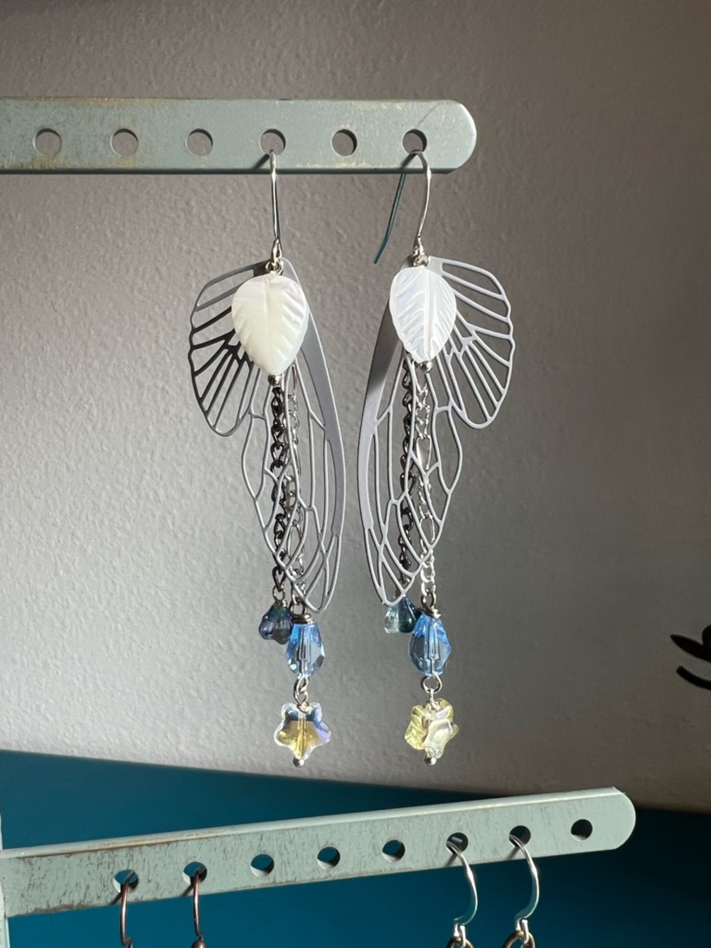 Handmade butterfly fairy earrings